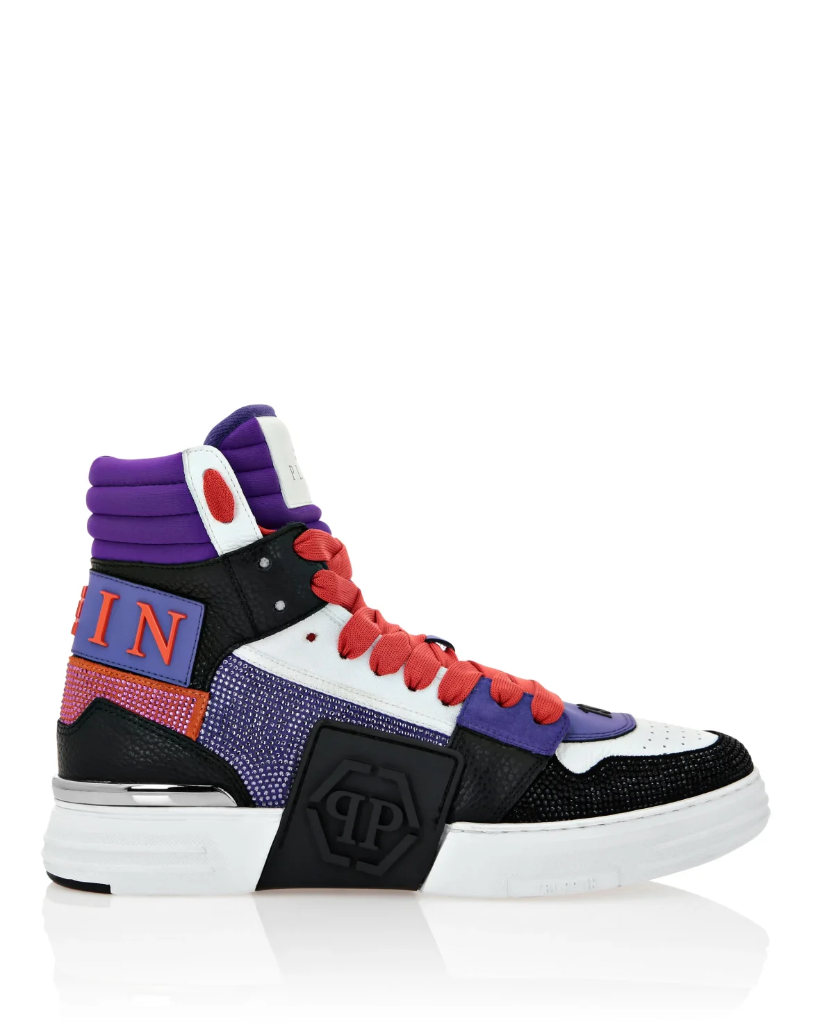 HI-TOP SNEAKERS PHANTOM KICK$ CRYSTALS, цвет: Фиолетовый