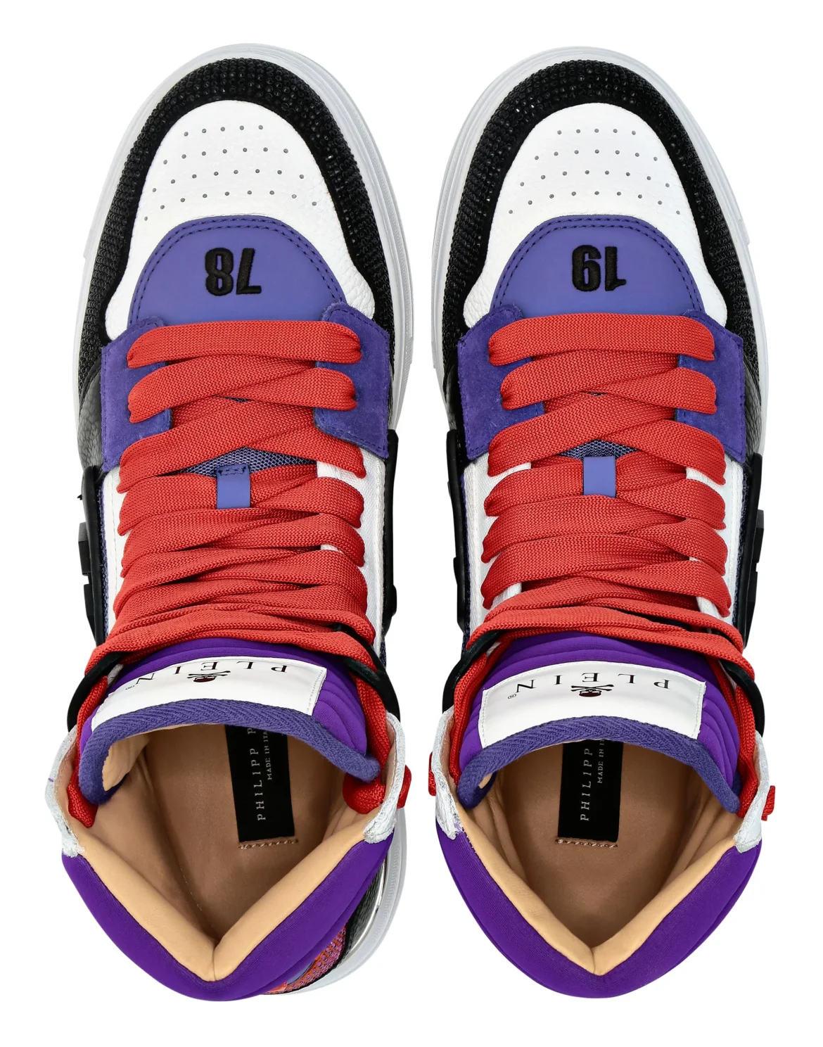 HI-TOP SNEAKERS PHANTOM KICK$ CRYSTALS, цвет: Фиолетовый