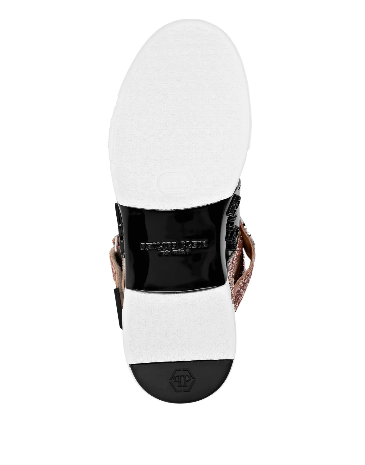 Patent Leather Mid-Top Sneakers with Glitter Gothic Plein, цвет: Розовый