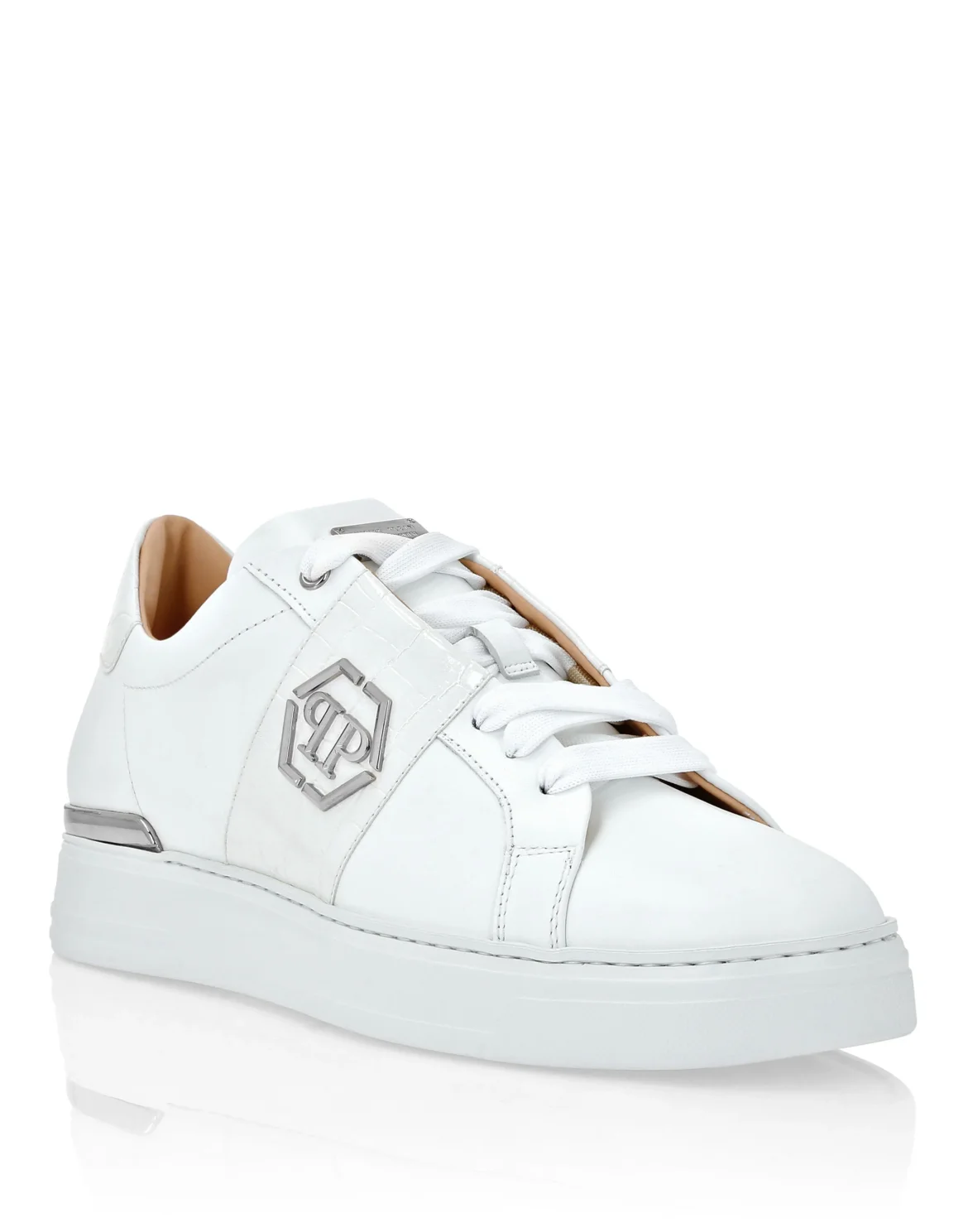 Leather Lo-Top Sneakers, цвет: Белый