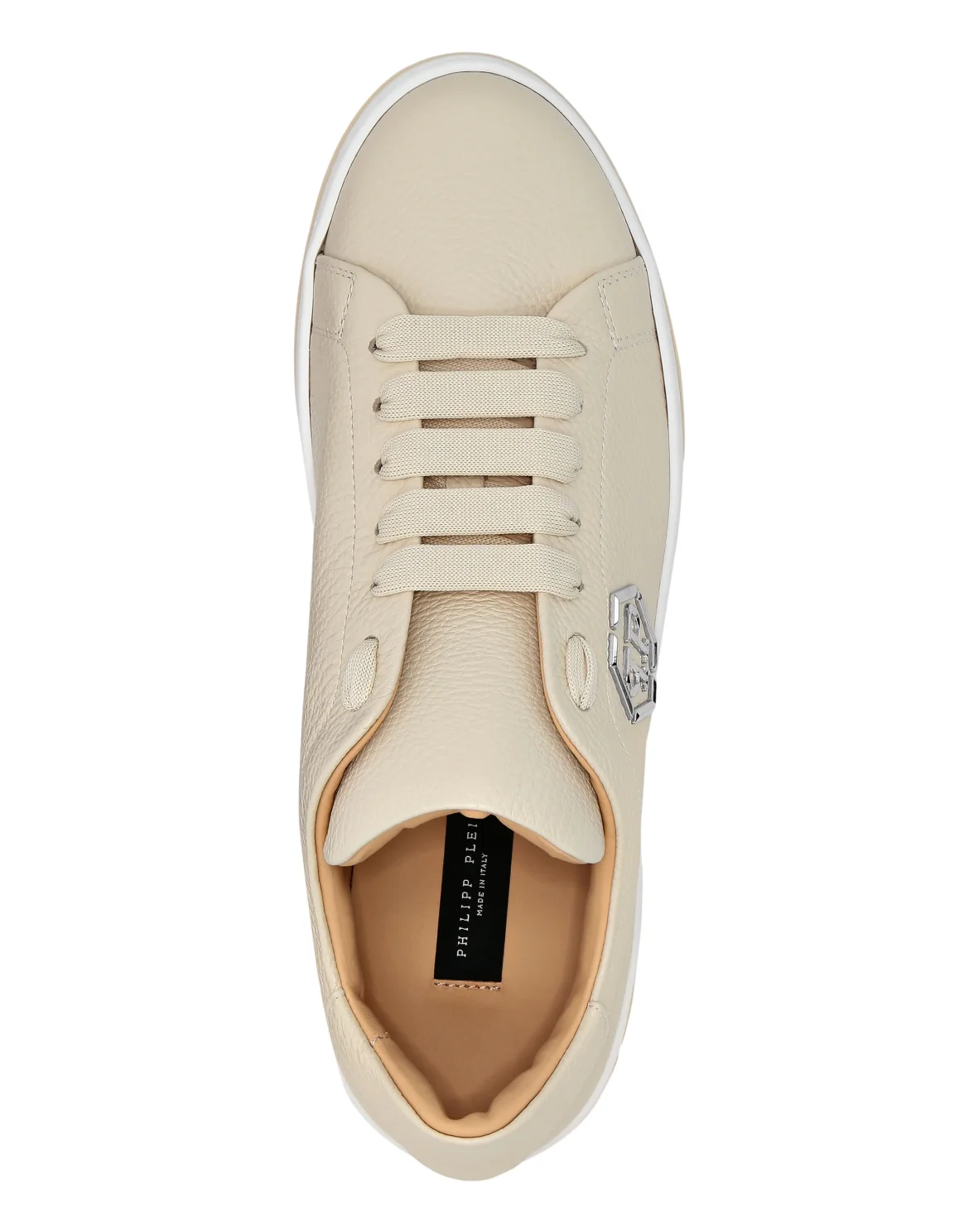Leather Lo-Top Sneakers Hexagon, цвет: Бежевый