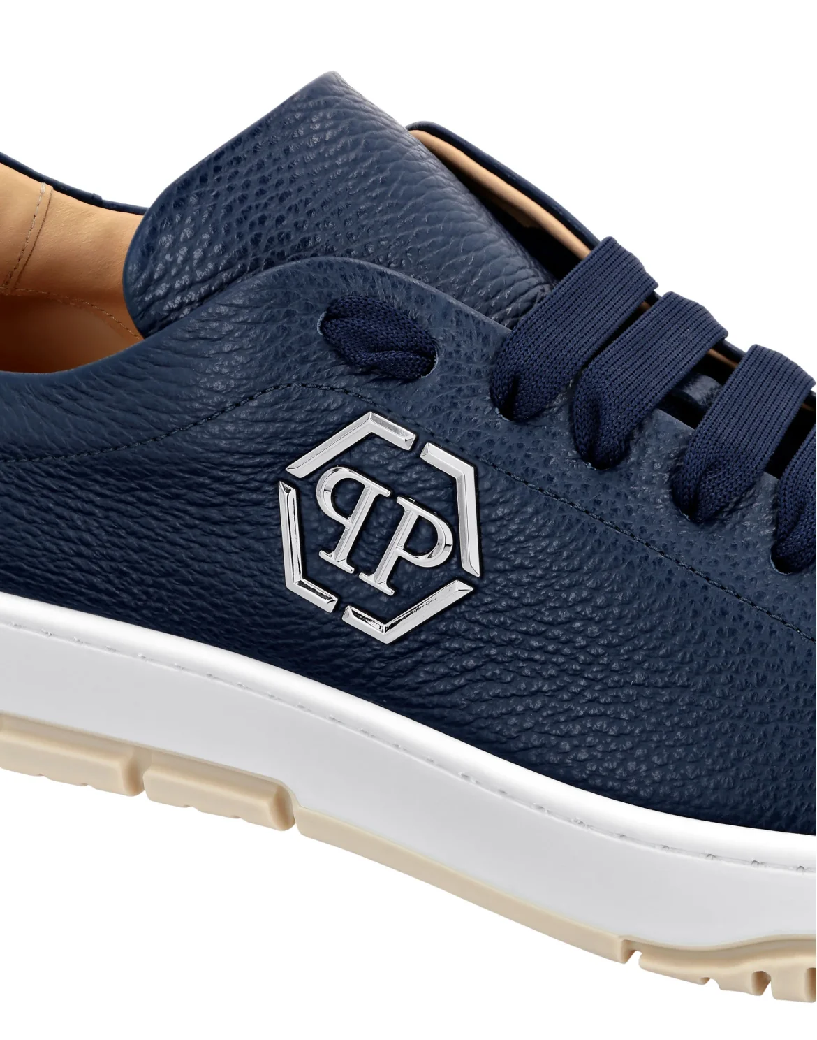 Leather Lo-Top Sneakers Hexagon, цвет: Синий