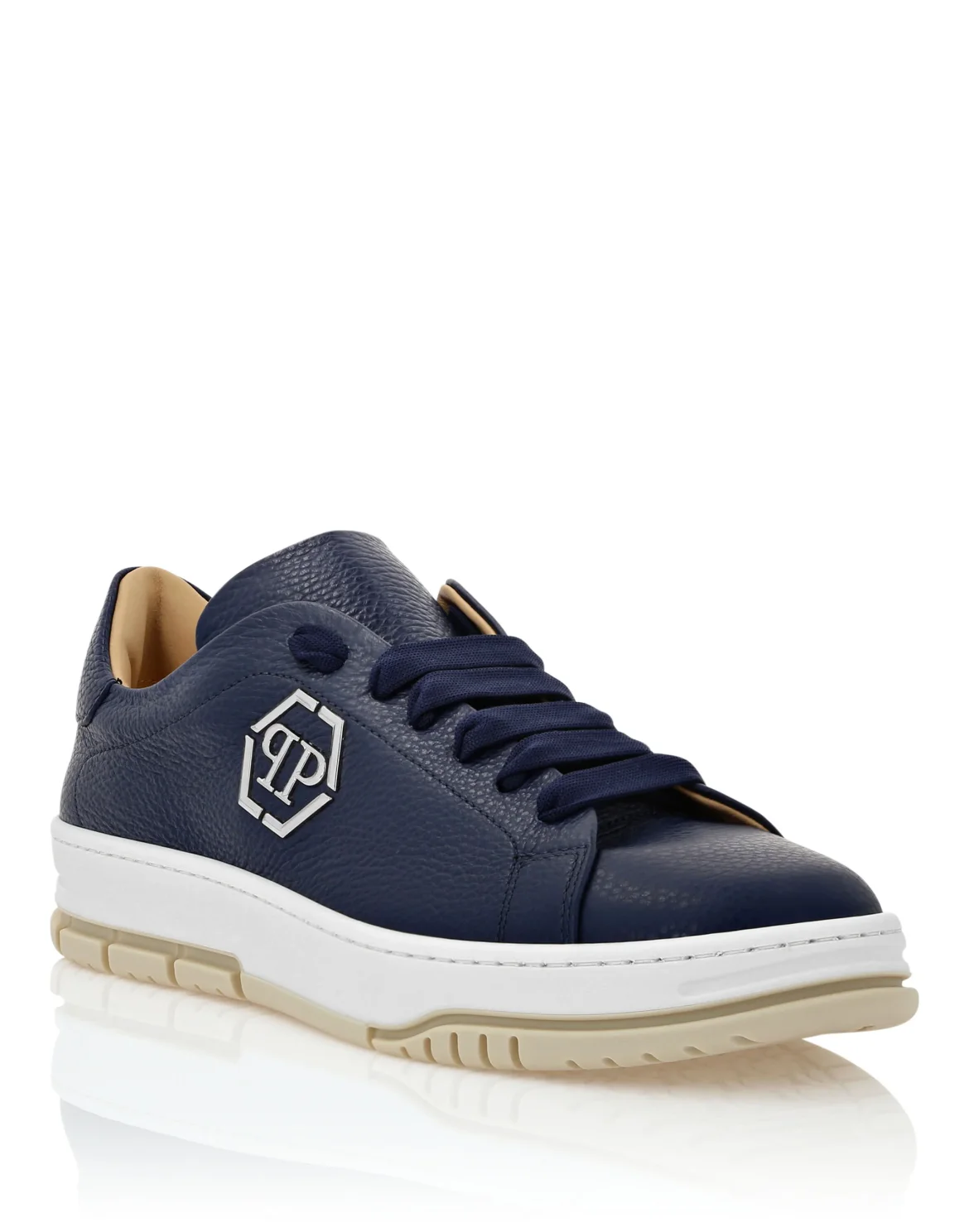 Leather Lo-Top Sneakers Hexagon, цвет: Синий