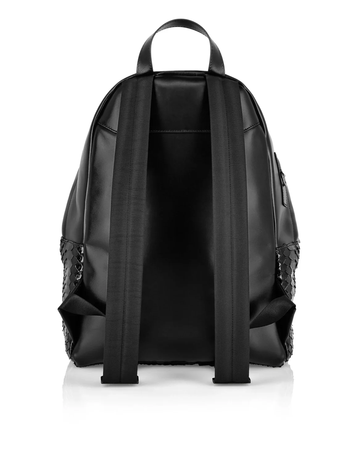 Python Leather Backpack Hexagon, цвет: Черный