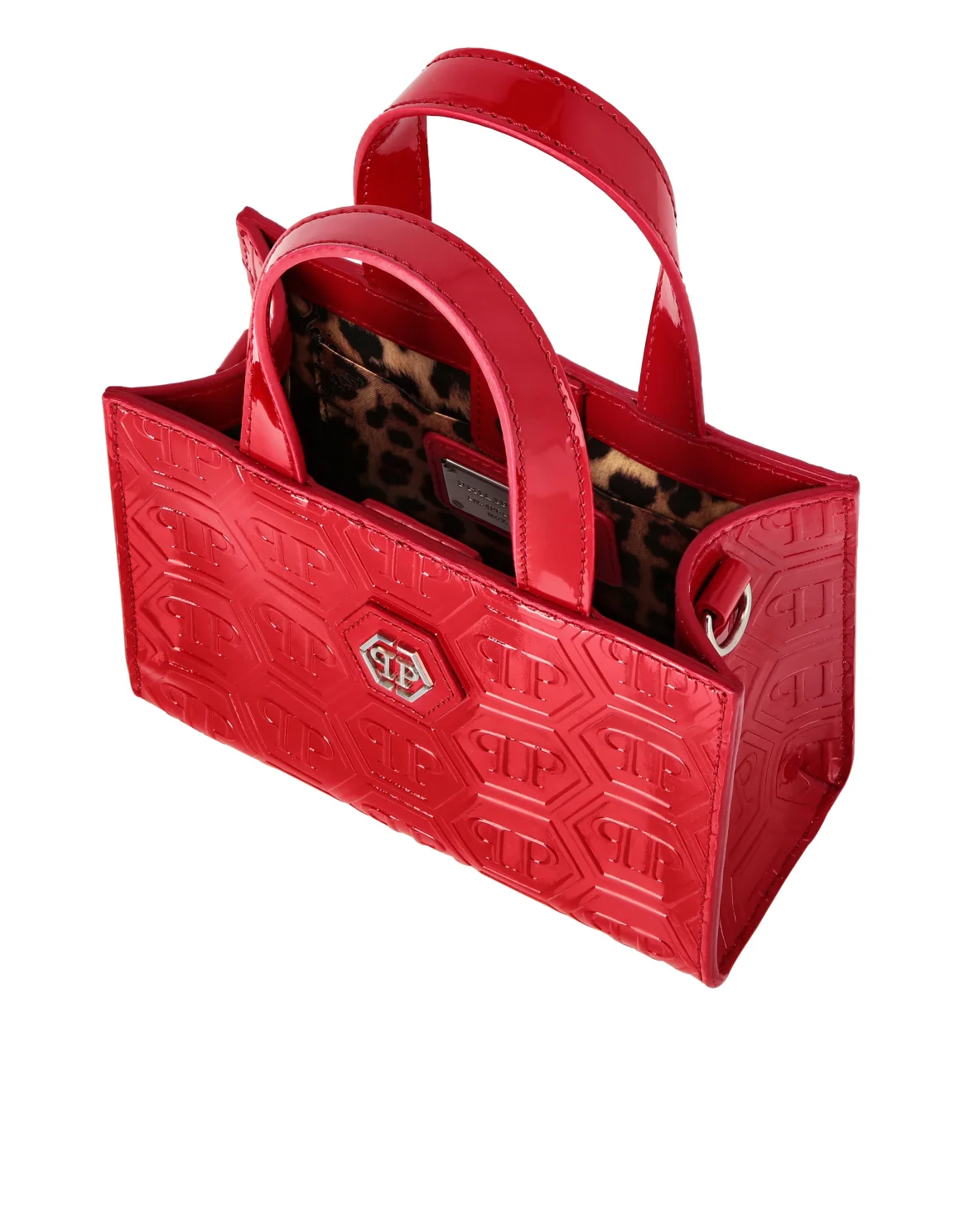 Patent Leather Small Handle Bag Monogram, цвет: Красный