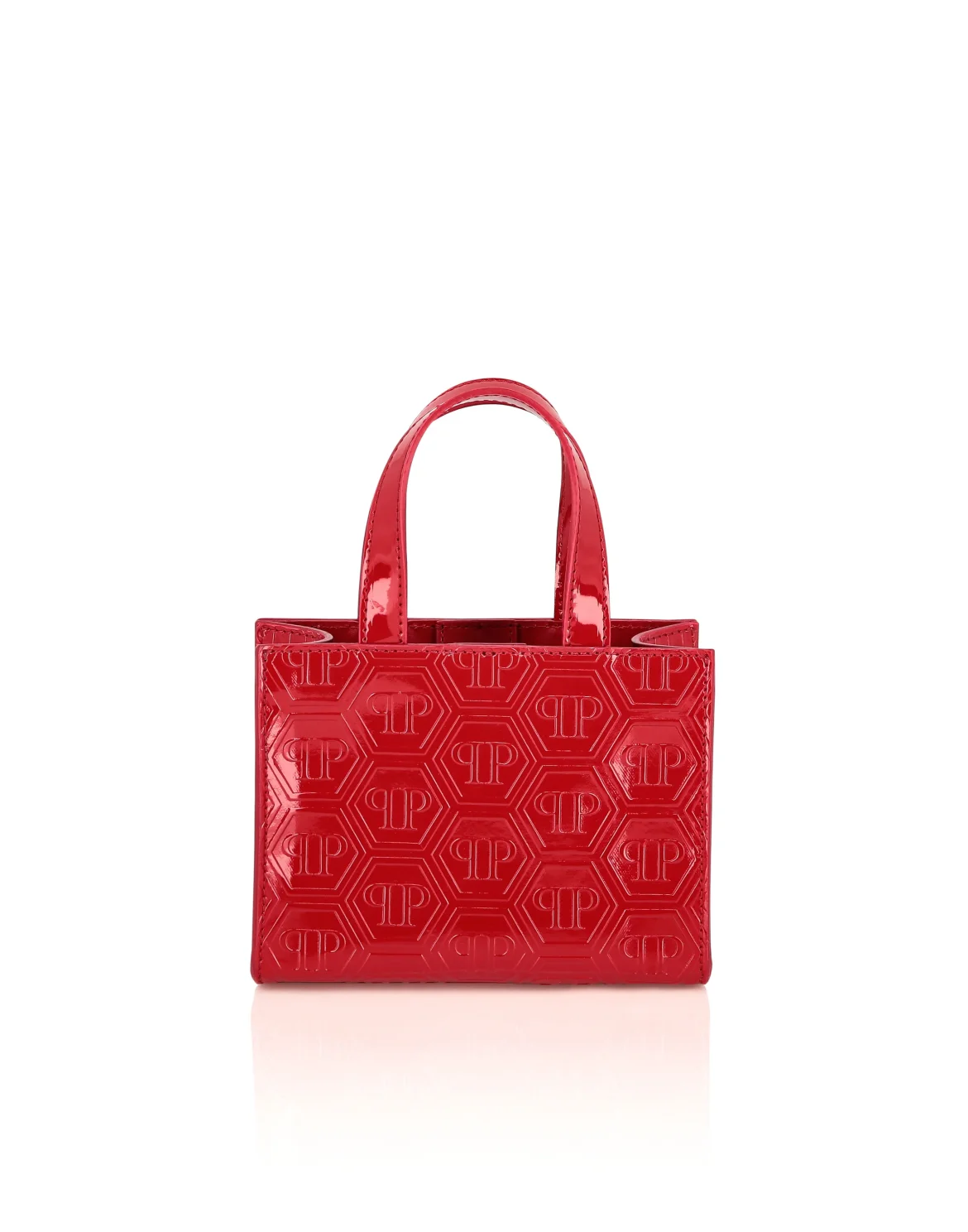 Patent Leather Small Handle Bag Monogram, цвет: Красный