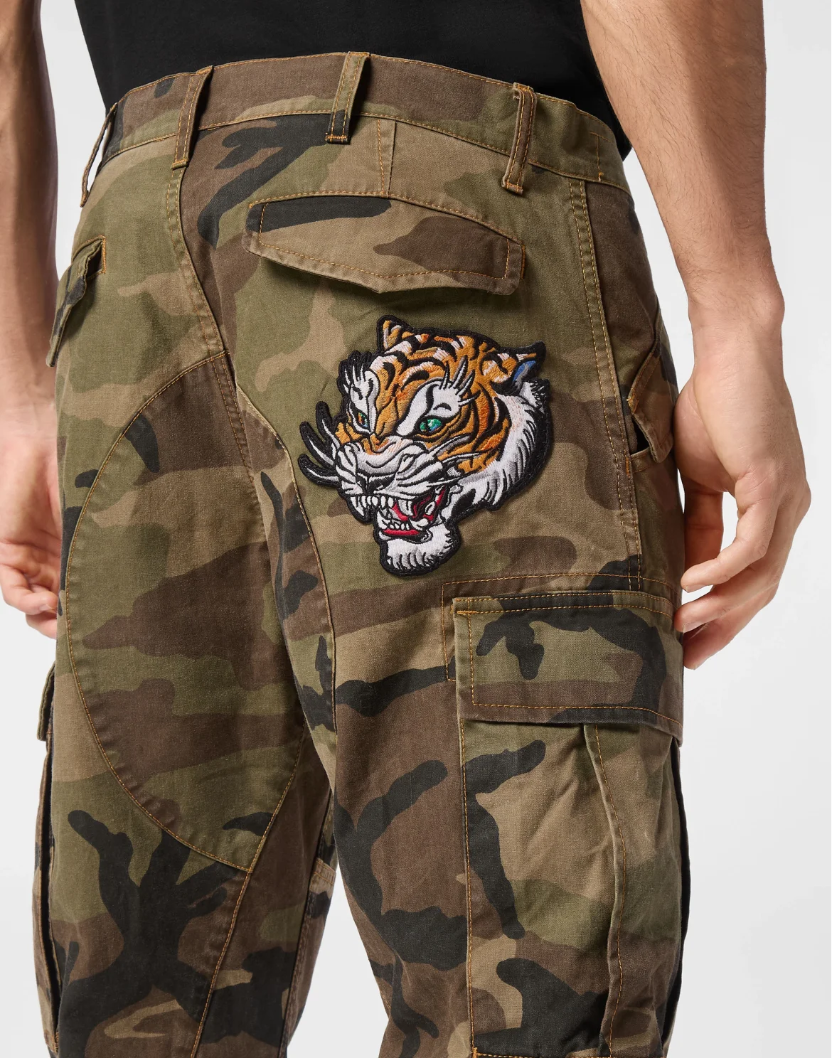 Denim Cargo Trousers Camouflage, цвет: Камуфляж