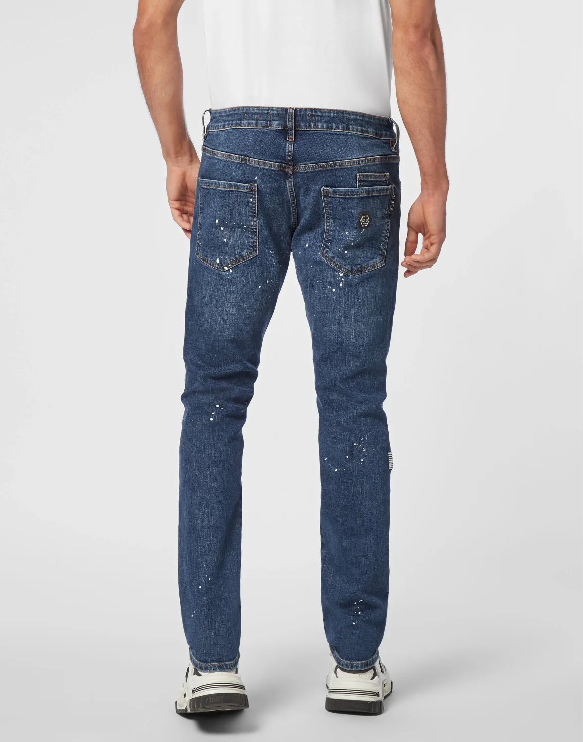 Denim Super Straight Cut Trousers, цвет: Белый