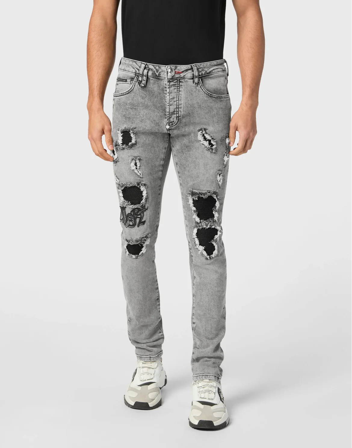 Denim Super Straight Cut Trousers Dragon, цвет: Серый