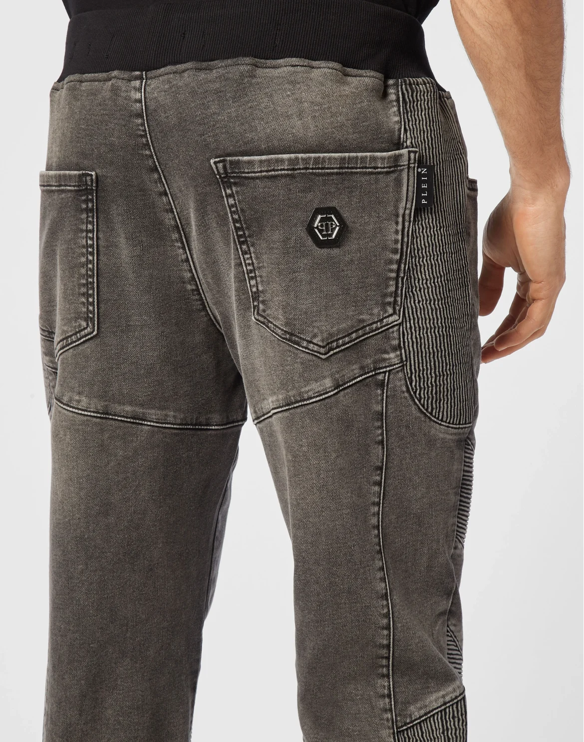 Denim Jogging Trousers, цвет: Черный