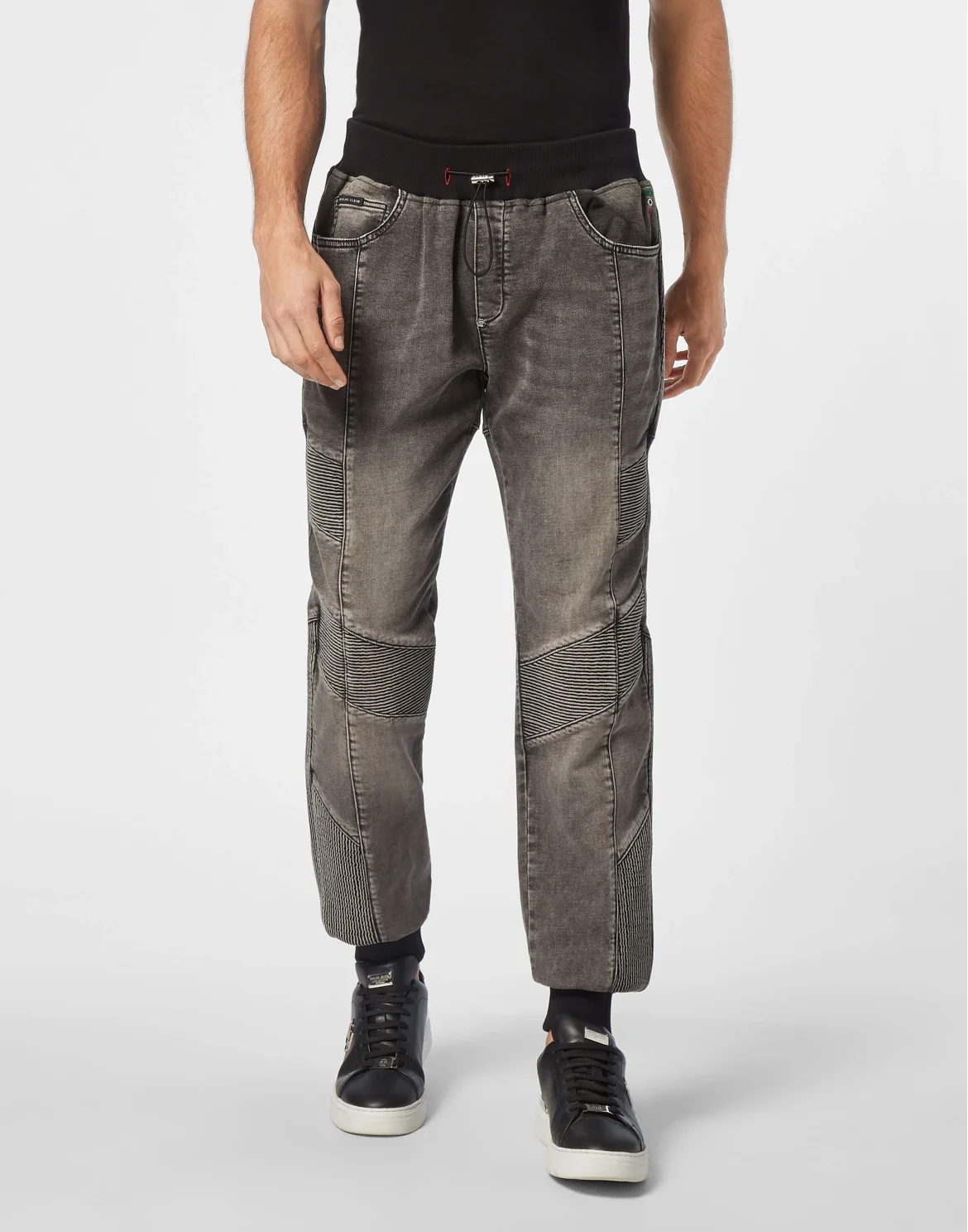 Denim Jogging Trousers, цвет: Черный