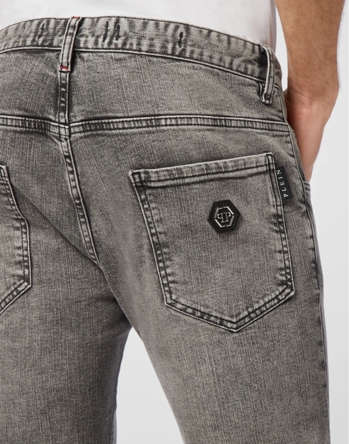 Denim Skinny Trousers, цвет: Серый