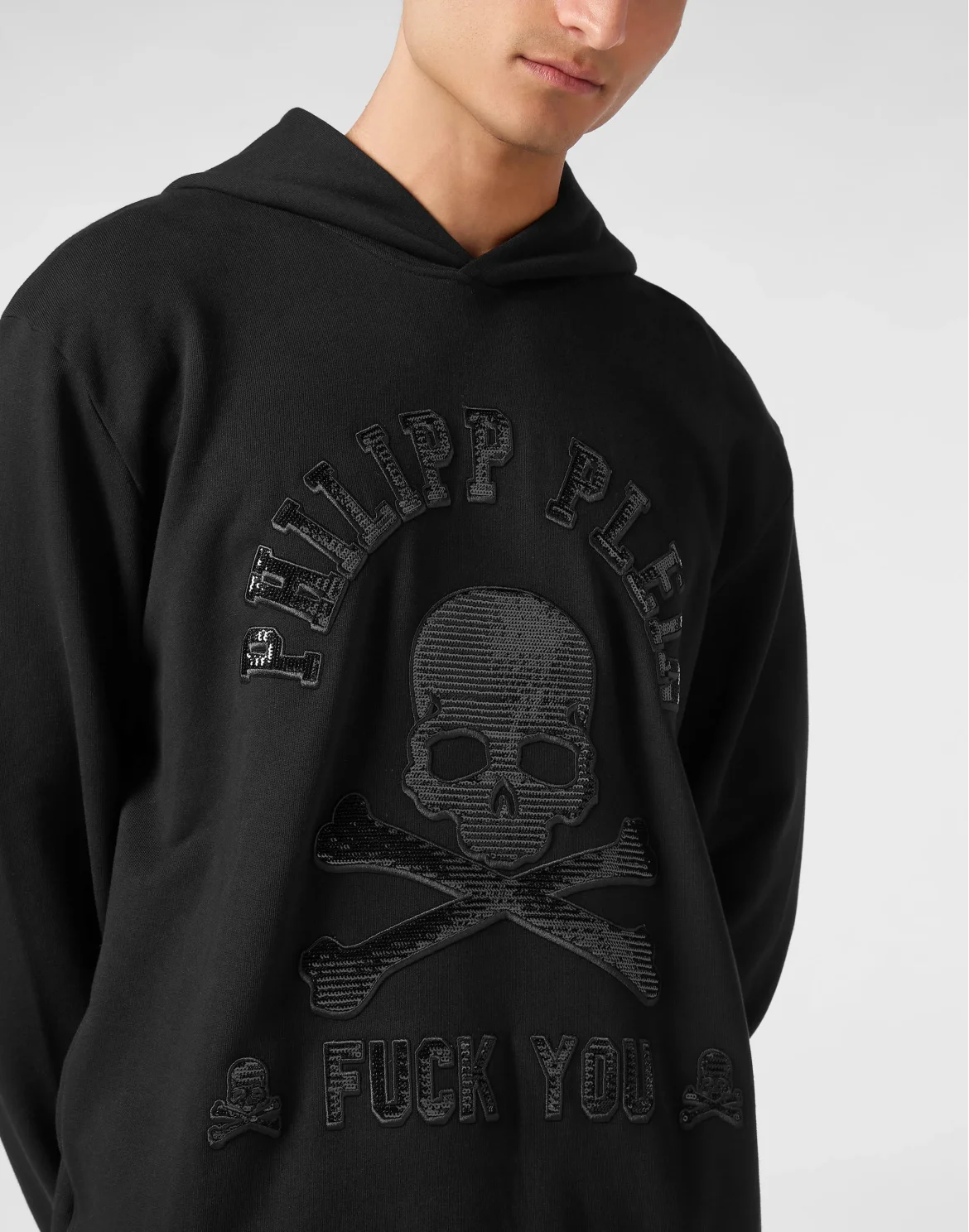 Hoodie sweatshirt Iconic Plein, цвет: Черный