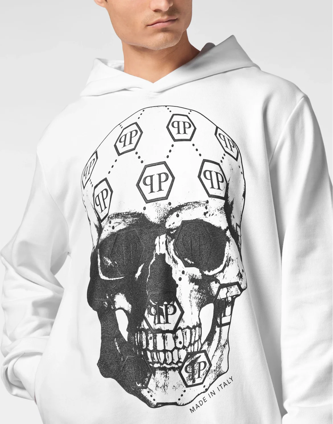 Hoodie sweatshirt Skull, цвет: Белый
