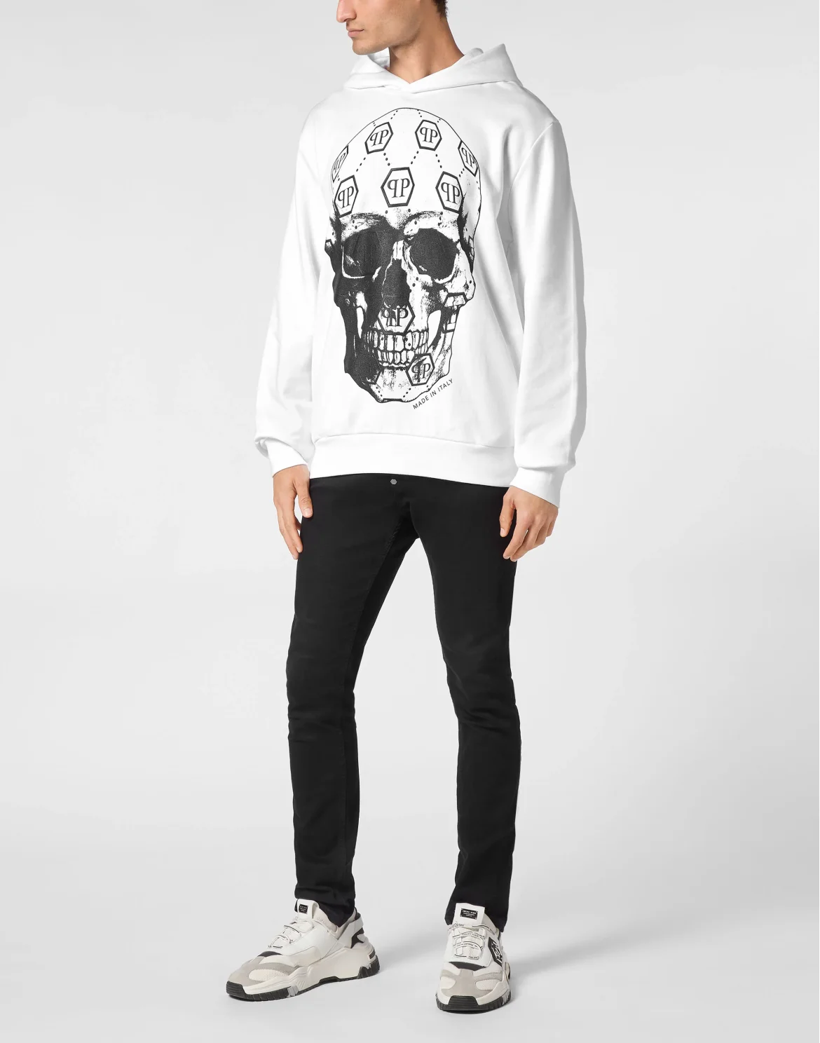 Hoodie sweatshirt Skull, цвет: Белый