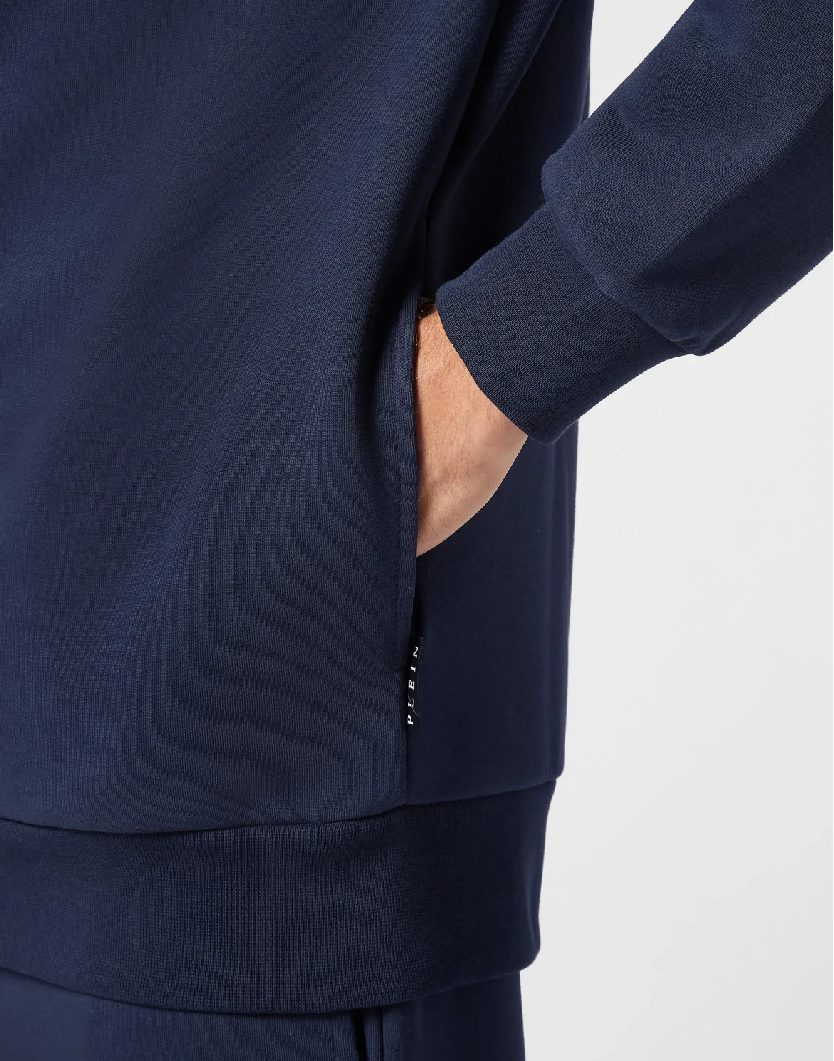 Zipped Hoodie Sweatshirt Skull strass, цвет: Синий