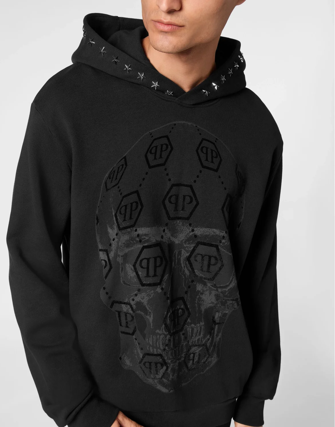 Hoodie Sweatshirt Skull, цвет: Черный