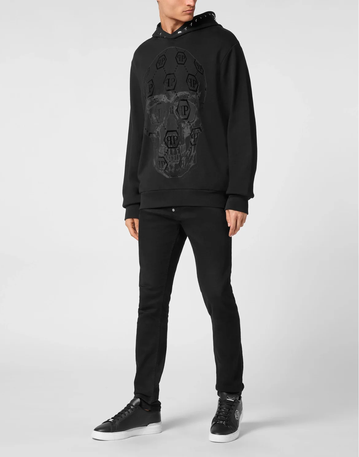 Hoodie Sweatshirt Skull, цвет: Черный