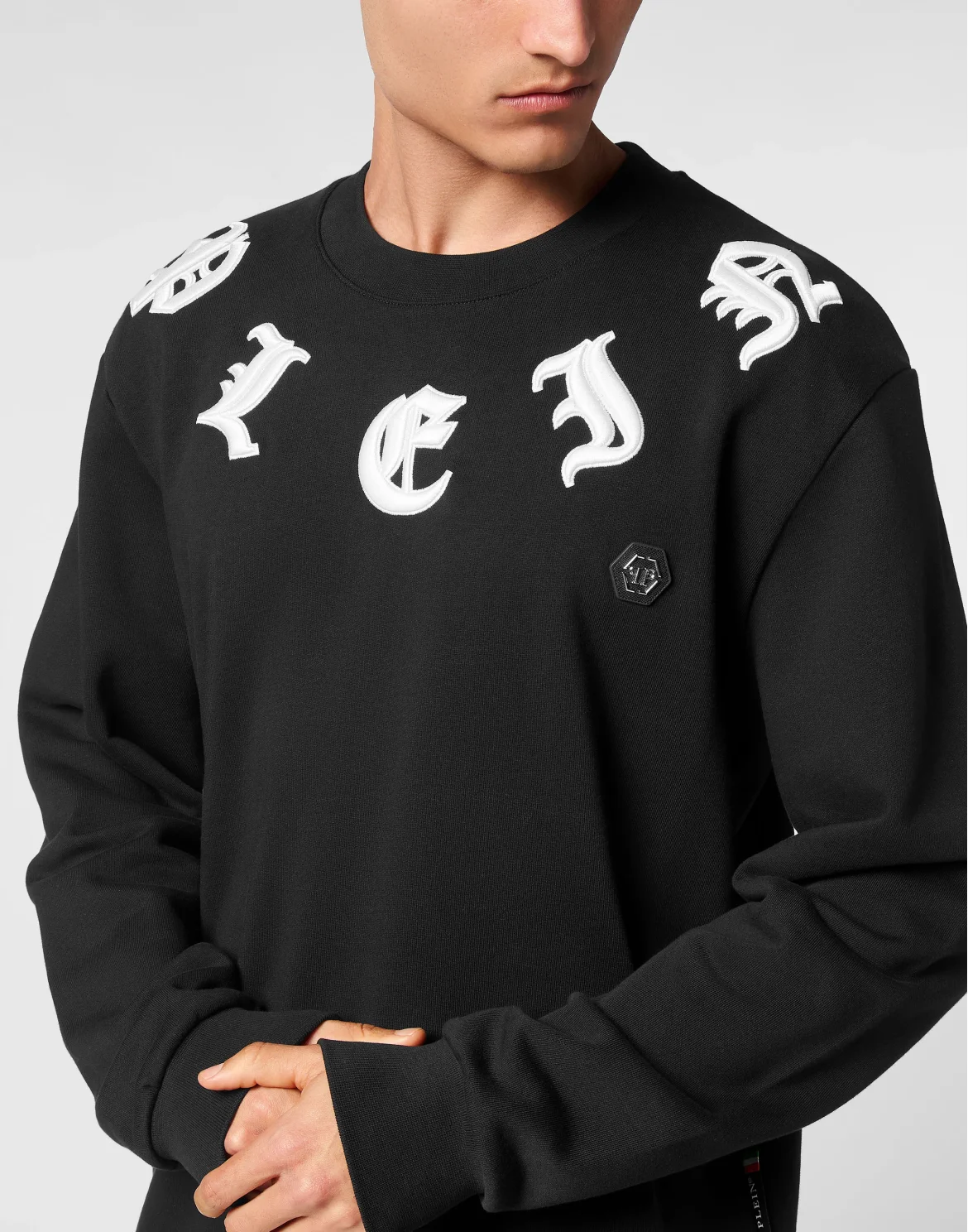 Sweatshirt Round Neck Gothic Plein, цвет: Черный