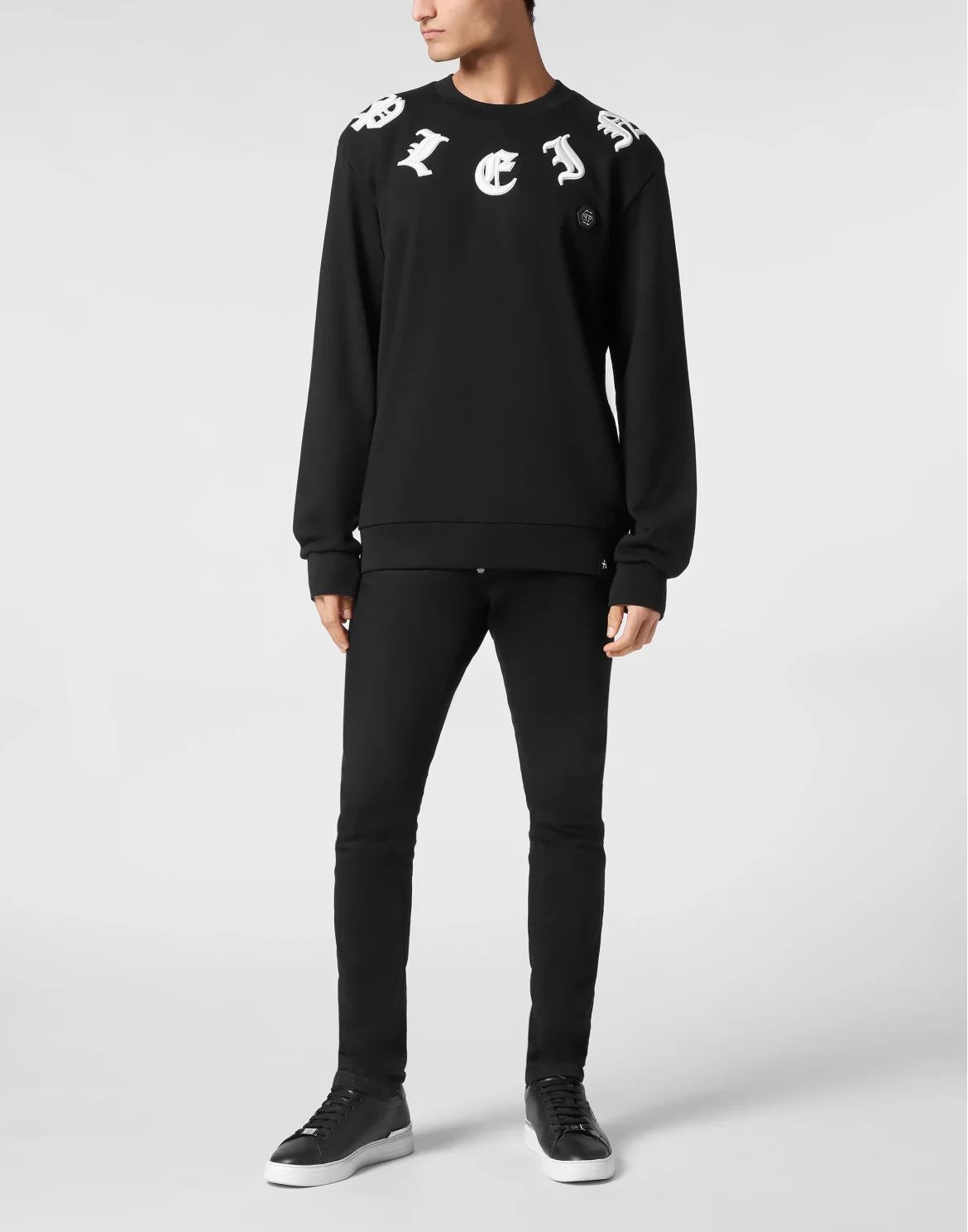 Sweatshirt Round Neck Gothic Plein, цвет: Черный