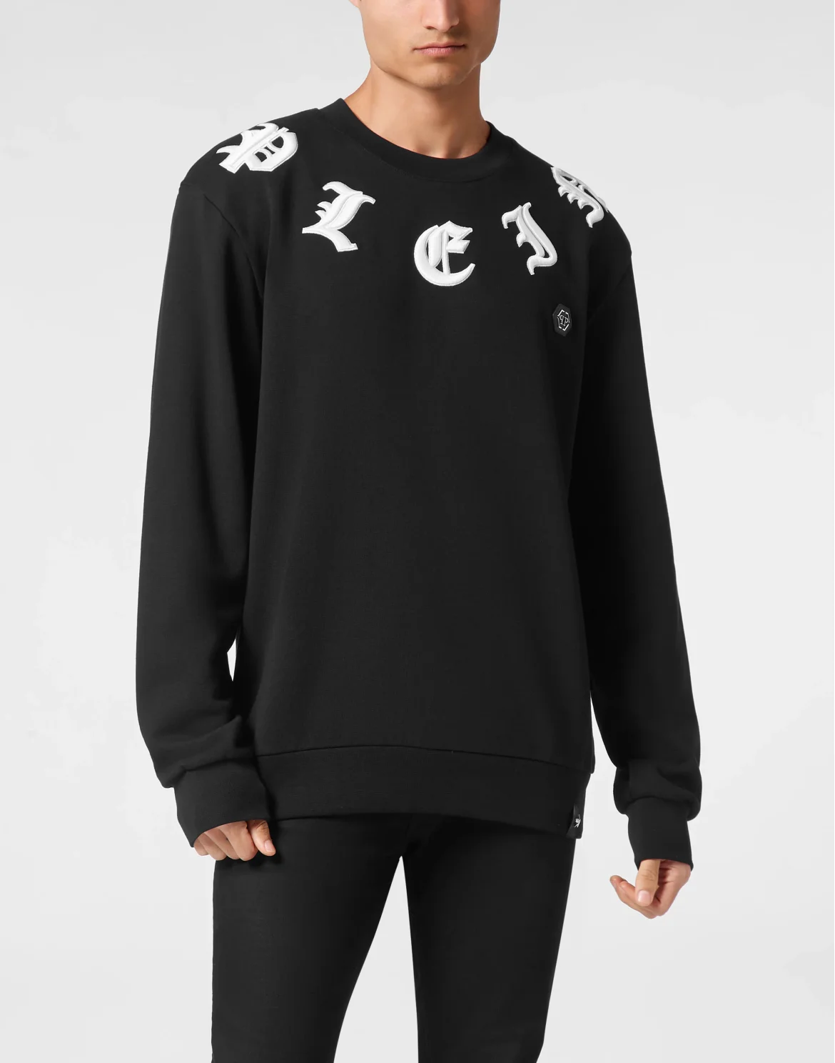 Sweatshirt Round Neck Gothic Plein, цвет: Черный