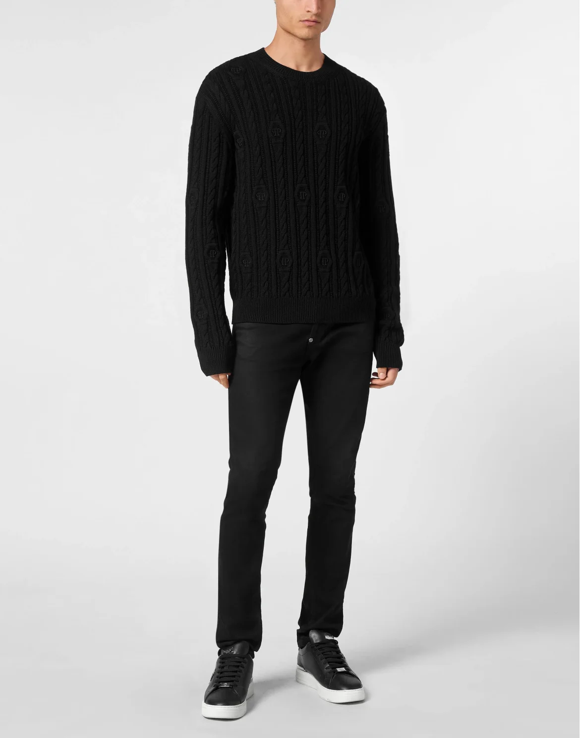Pullover Round Neck Long-Sleeve, цвет: Черный
