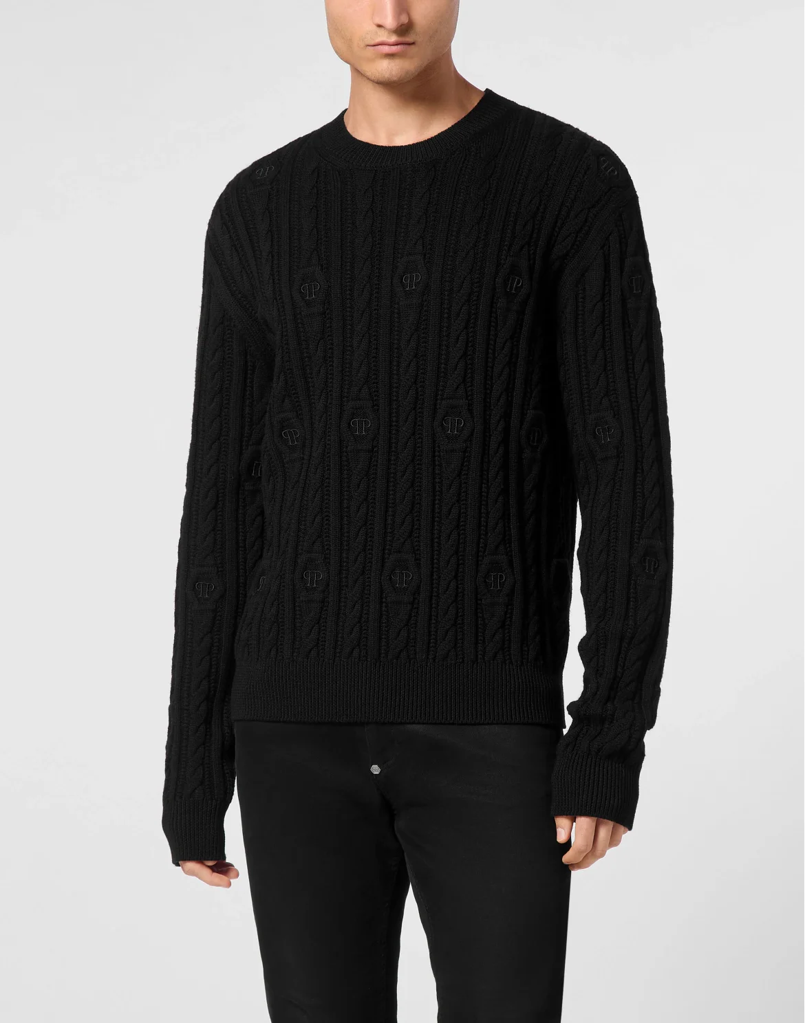 Pullover Round Neck Long-Sleeve, цвет: Черный