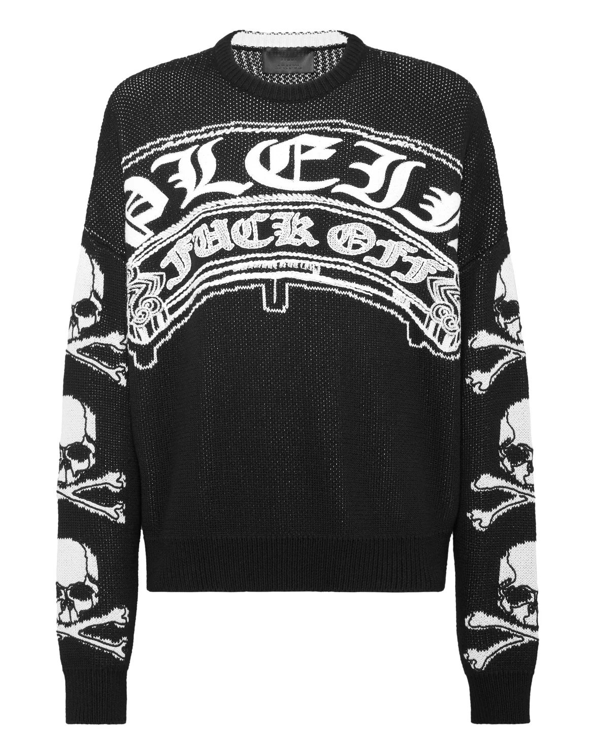 Pullover Round Neck Long-Sleeve Gothic Plein, цвет: Черный