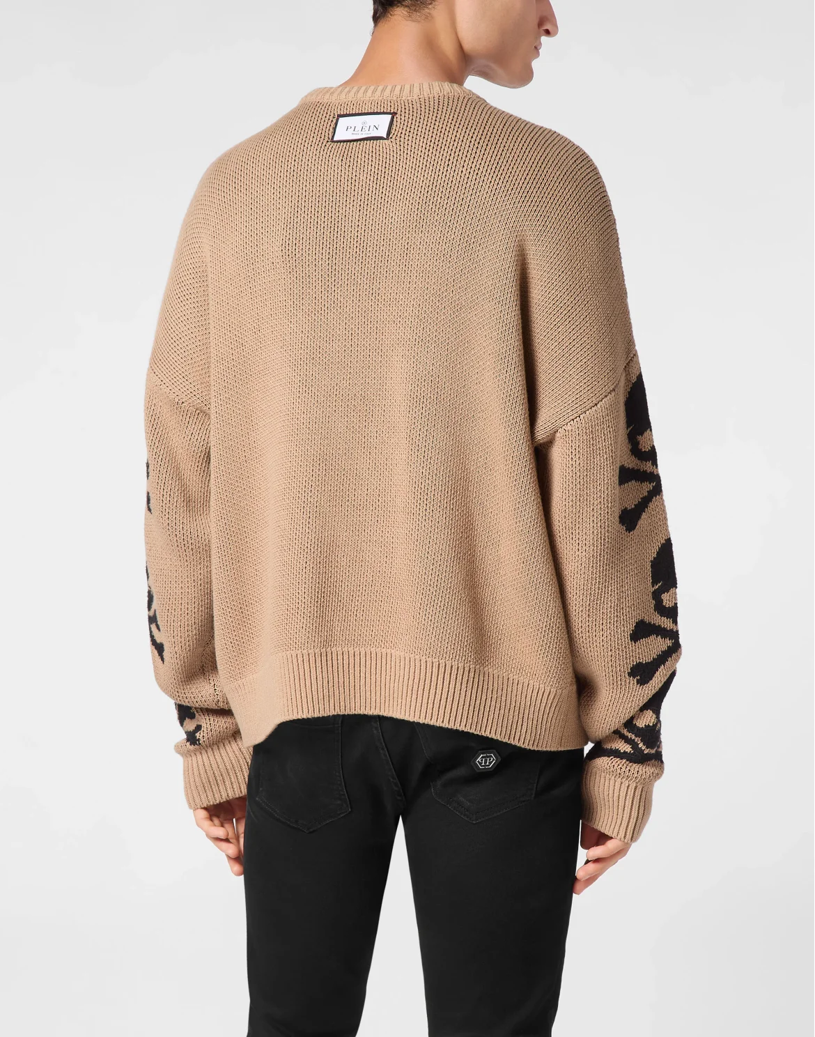 Pullover Round Neck Long-Sleeve Gothic Plein, цвет: Бежевый