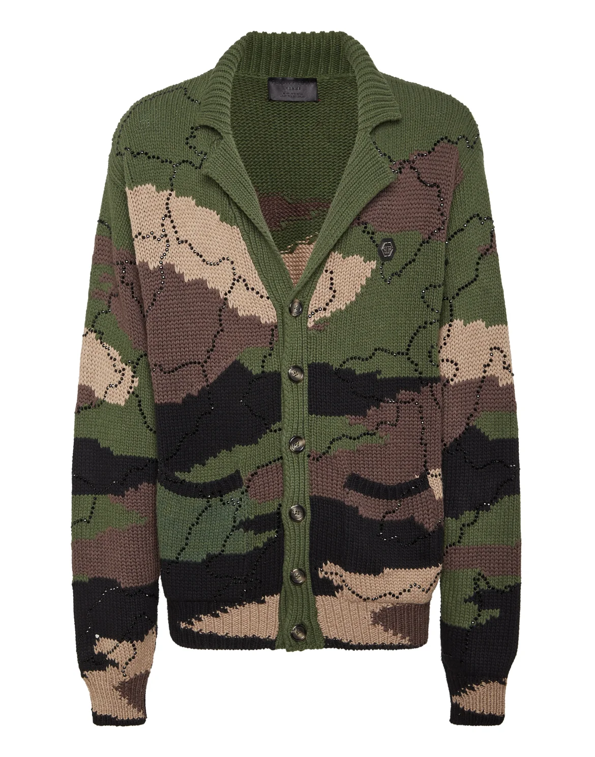 Knitted Cardigan Strass Camouflage, цвет: Камуфляж