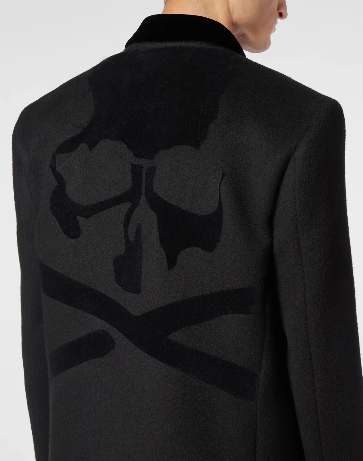 Wool Coat Long Skull&Bones, цвет: Черный