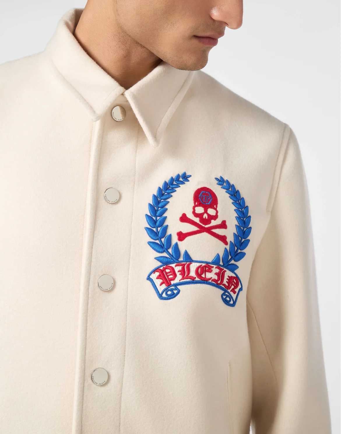 Bomber Collar Shirt, цвет: Белый
