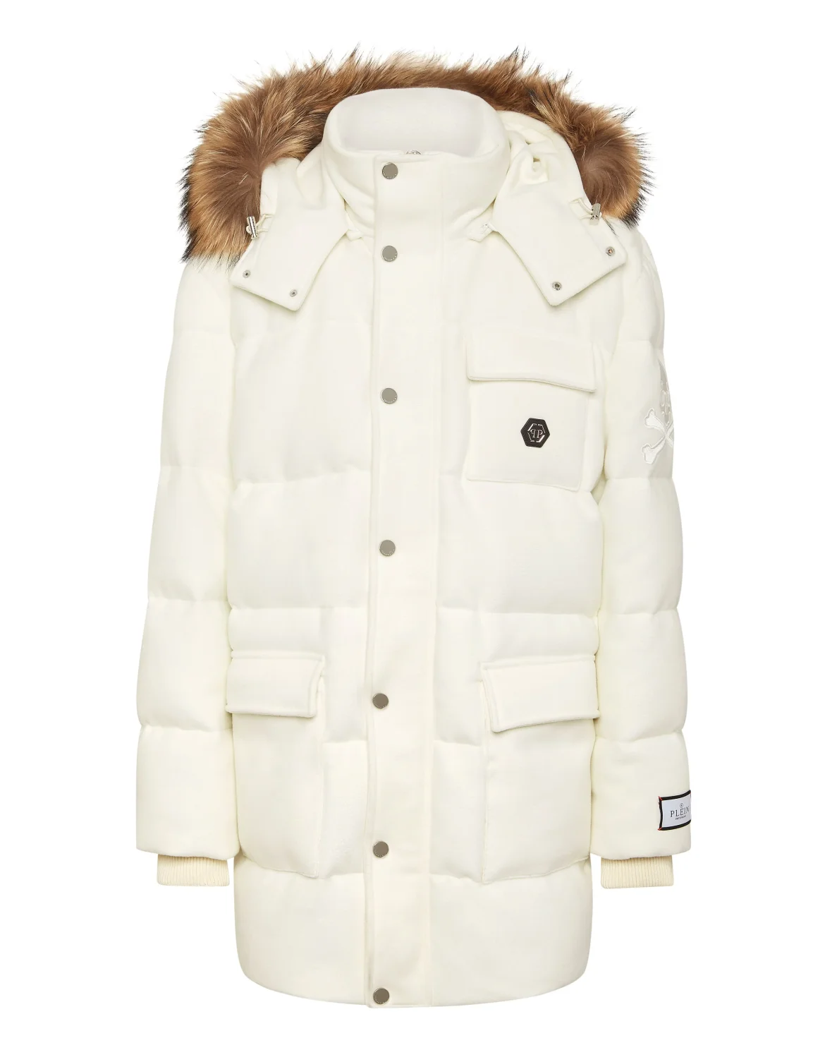 Down Jacket WIth Fur Hood, цвет: Белый
