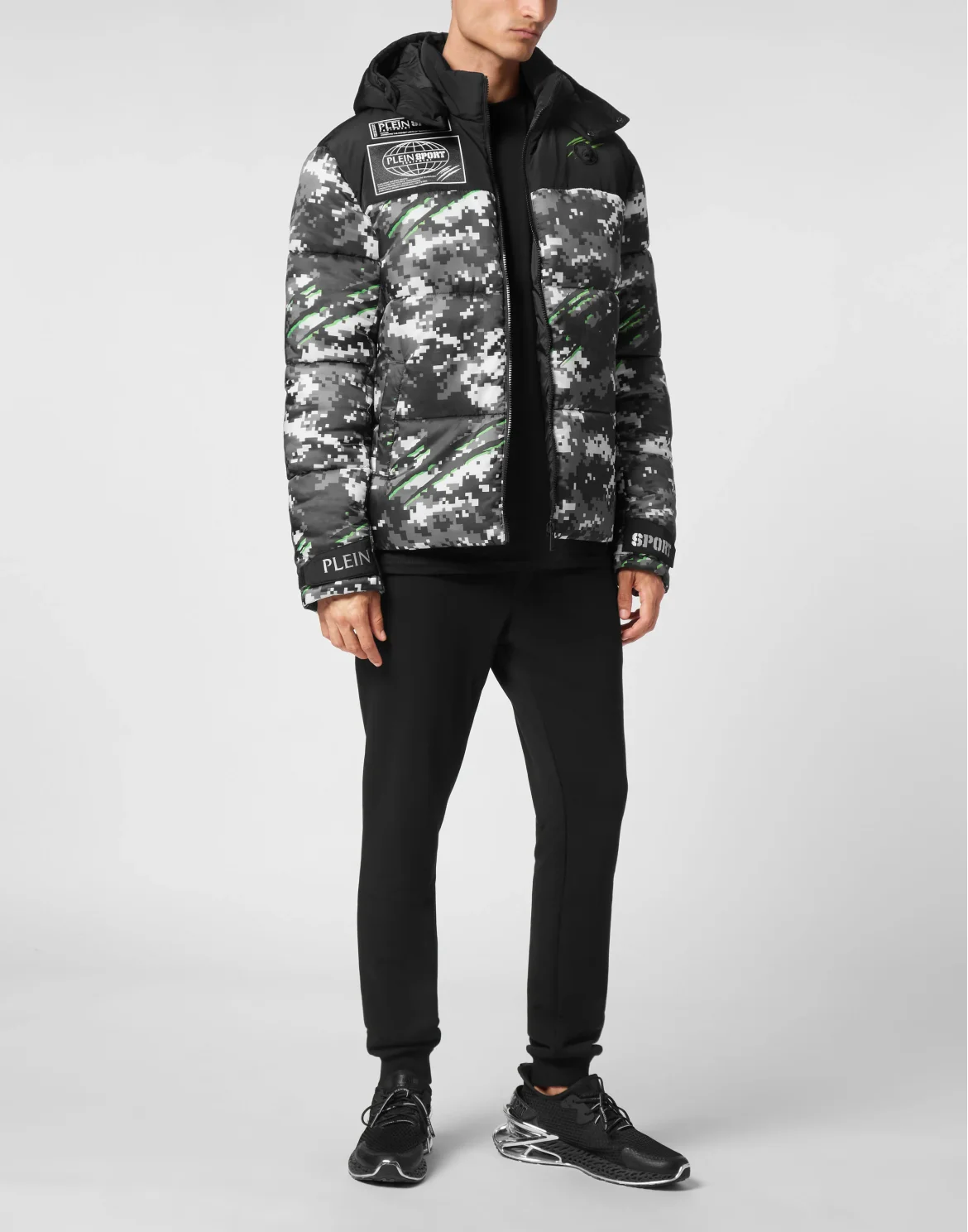 Nylon Puffer Jacket Pixel, цвет: Черный