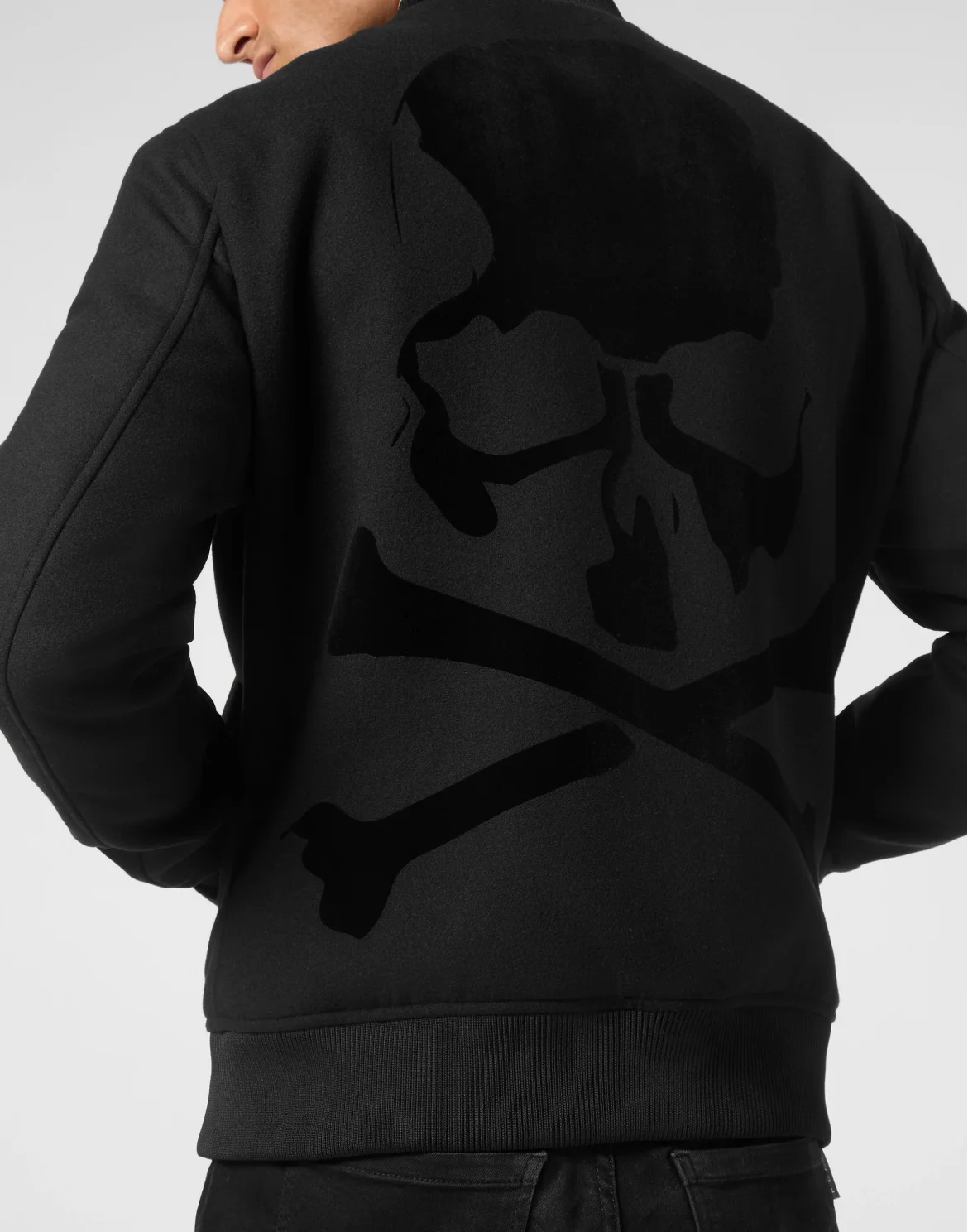 Wool Bomber Skull&Bones, цвет: Черный
