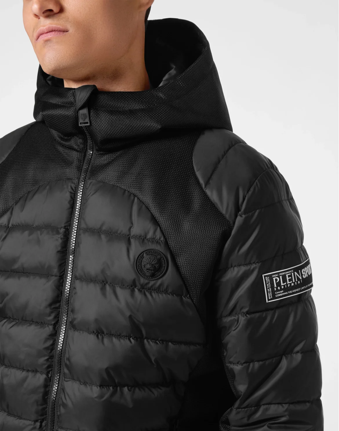 Nylon Puffered Jacket, цвет: Черный