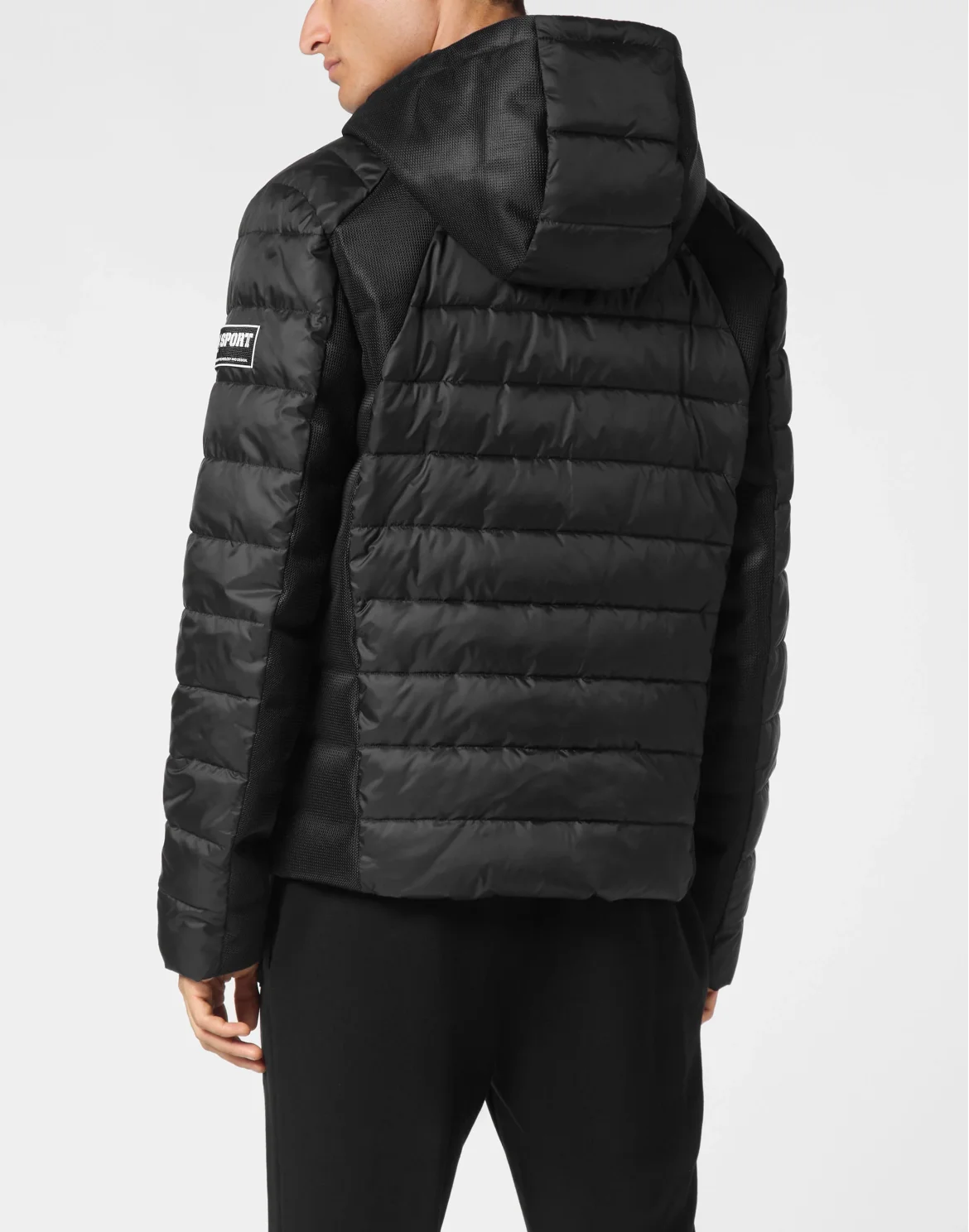 Nylon Puffered Jacket, цвет: Черный