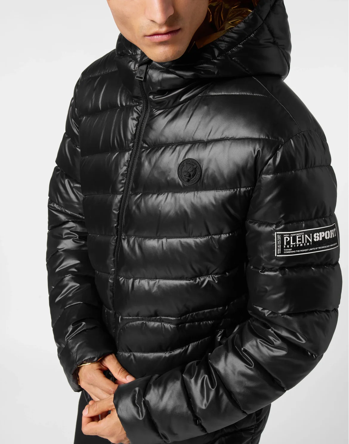 Nylon Puffered Jacket, цвет: Черный