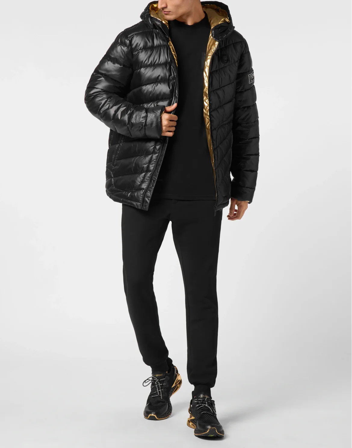 Nylon Puffered Jacket, цвет: Черный