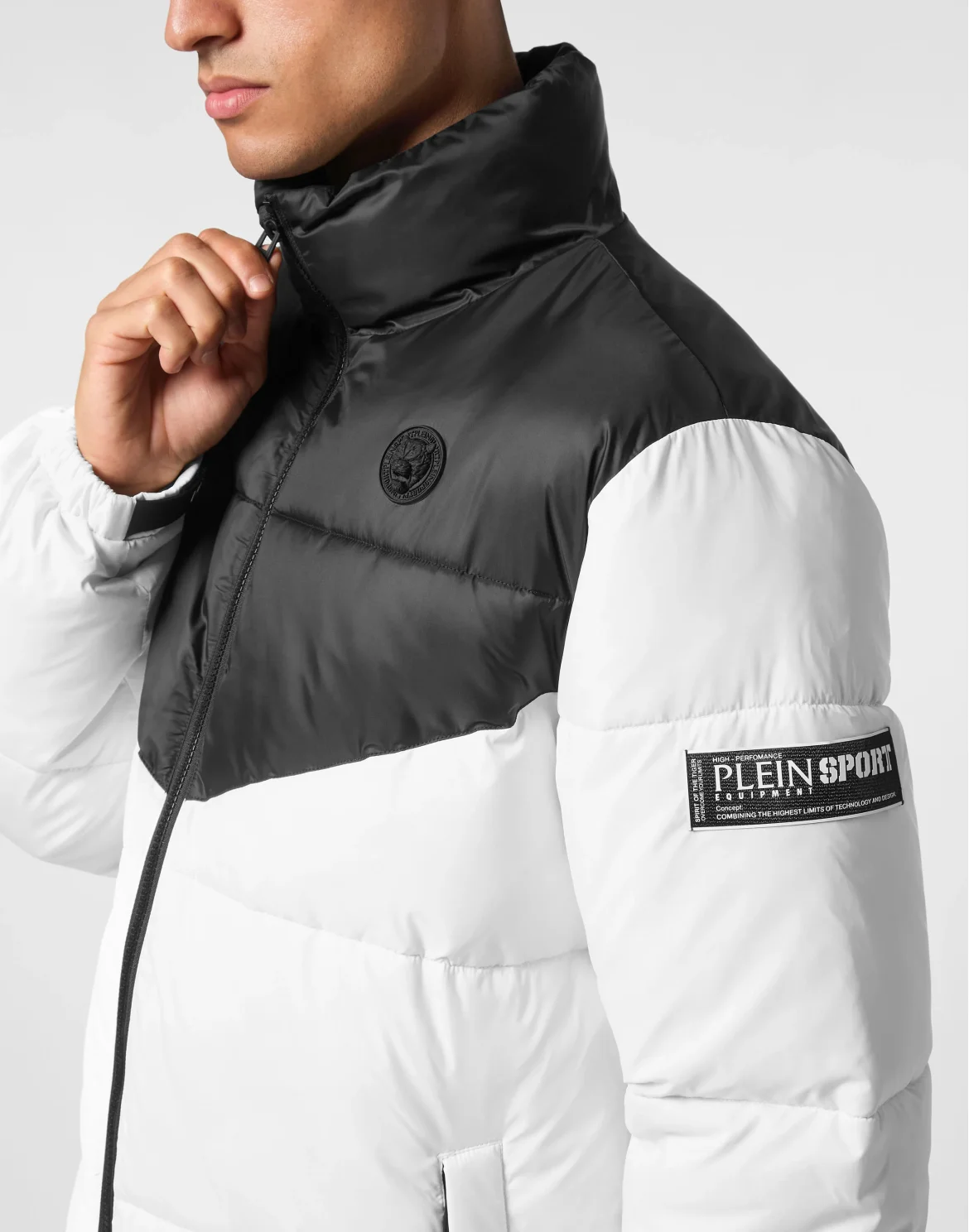Nylon Puffered Jacket, цвет: Черный