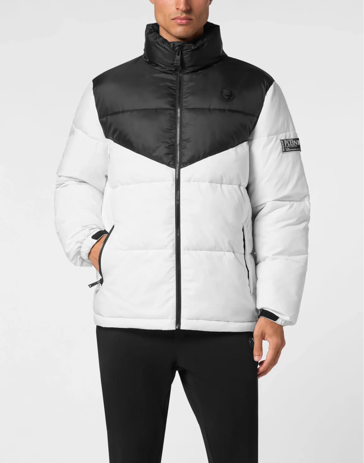 Nylon Puffered Jacket, цвет: Черный