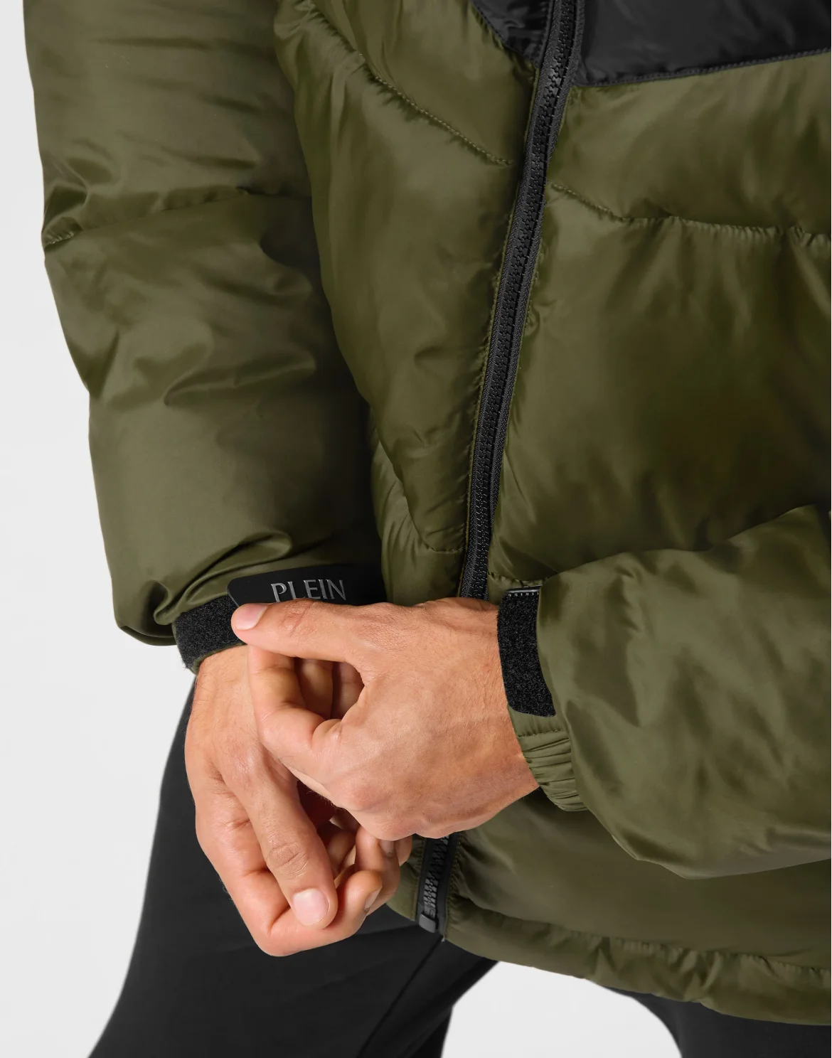 Nylon Puffered Jacket, цвет: Черный