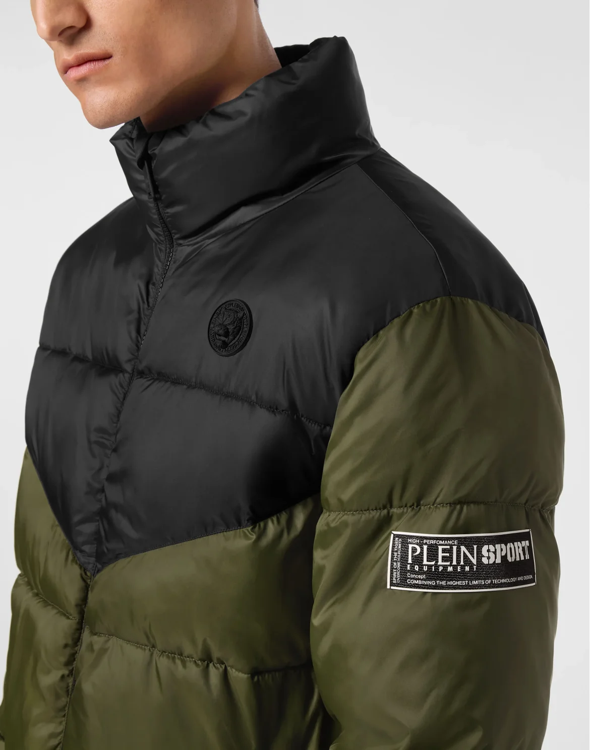 Nylon Puffered Jacket, цвет: Черный