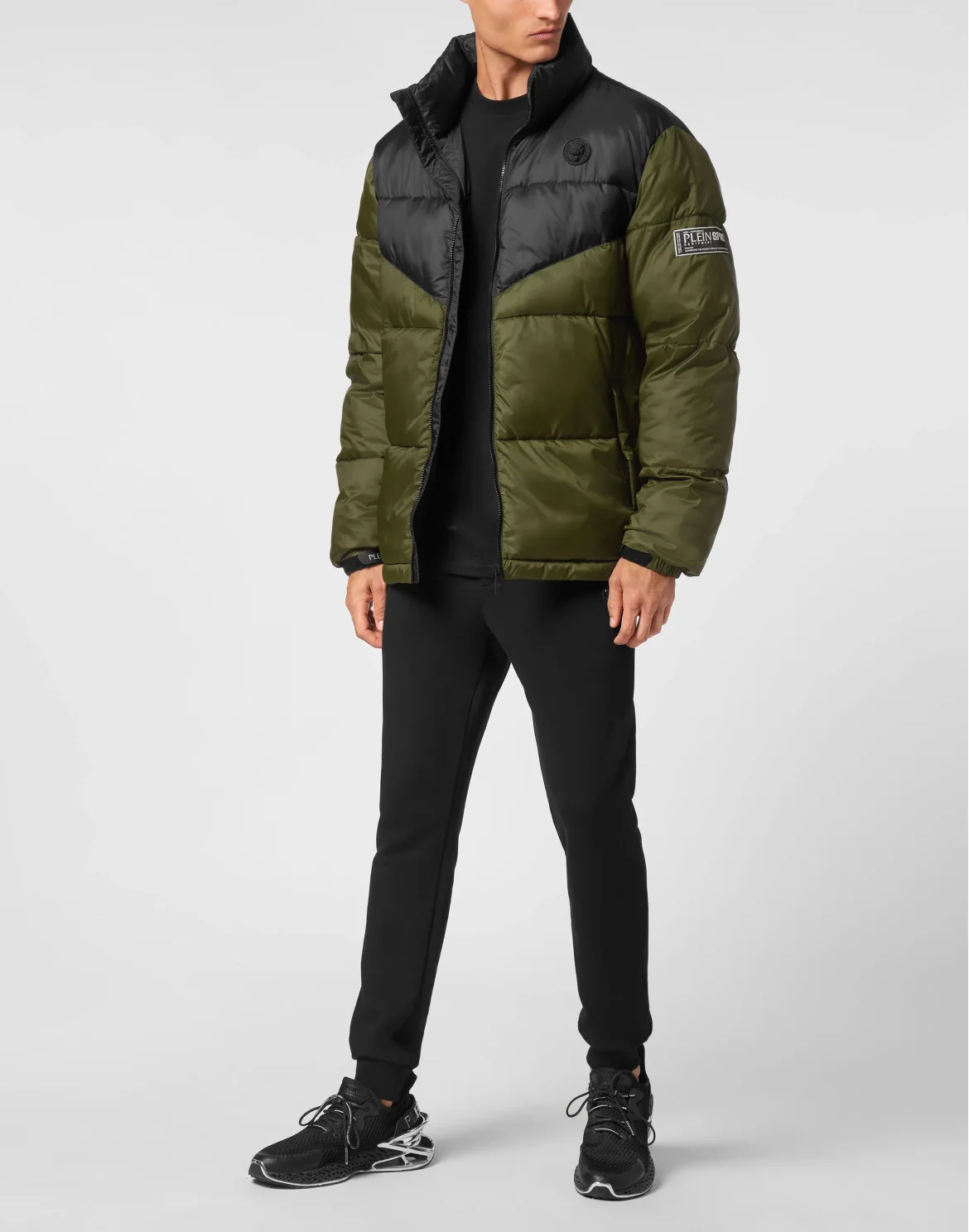 Nylon Puffered Jacket, цвет: Черный