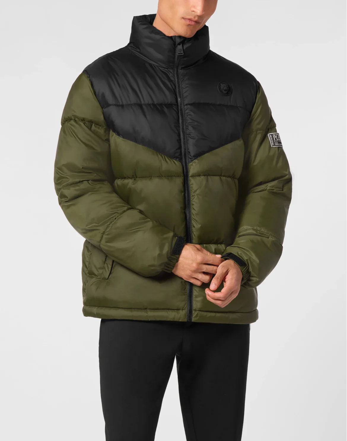 Nylon Puffered Jacket, цвет: Черный