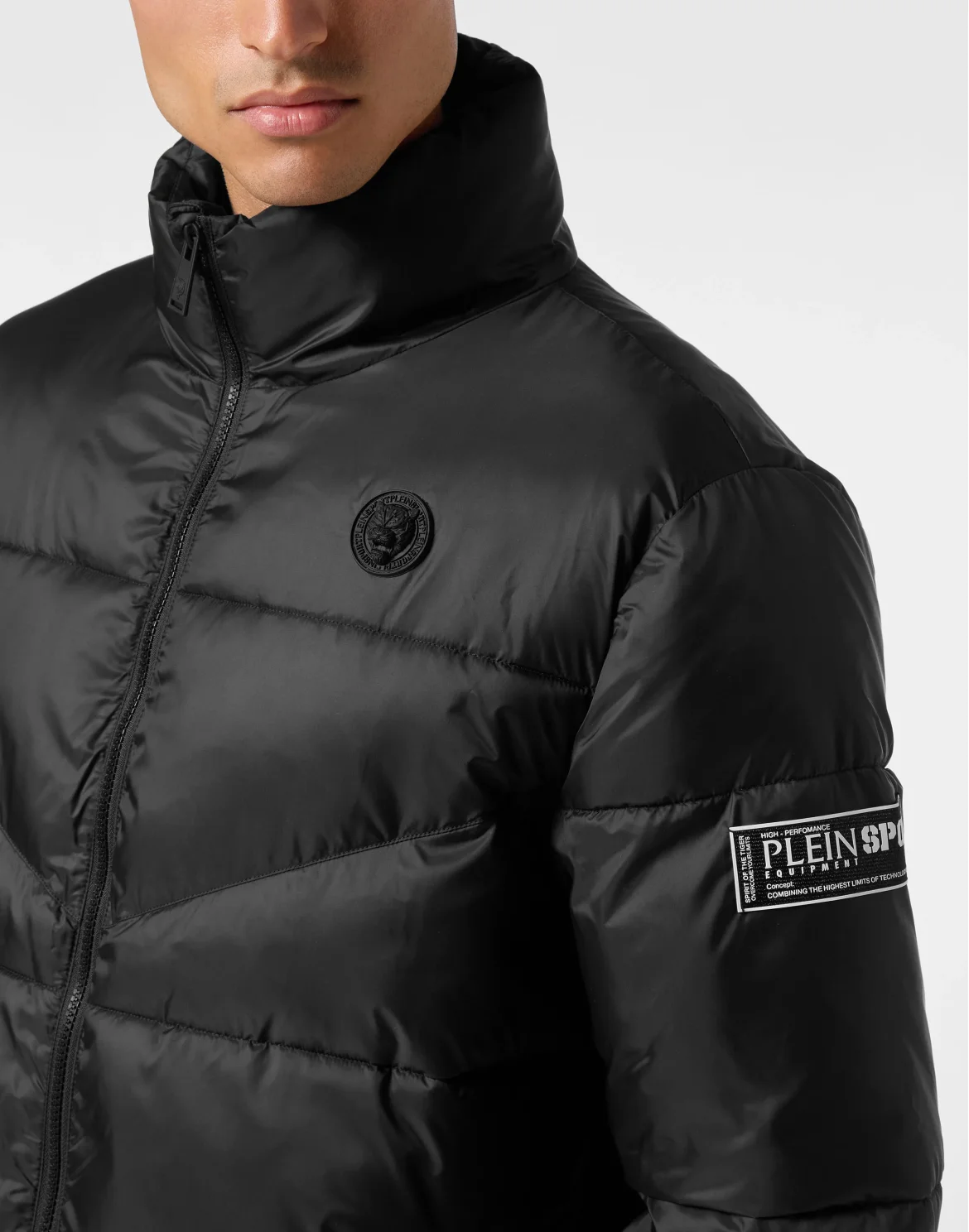 Nylon Puffered Jacket, цвет: Черный