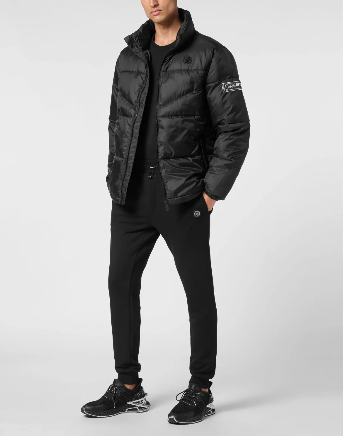 Nylon Puffered Jacket, цвет: Черный