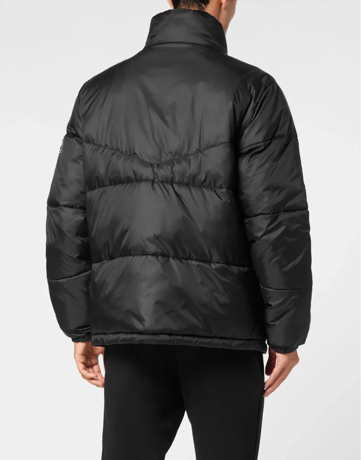 Nylon Puffered Jacket, цвет: Черный