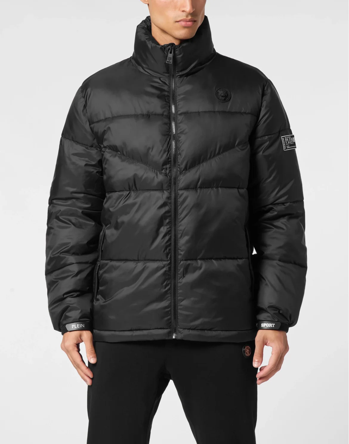 Nylon Puffered Jacket, цвет: Черный
