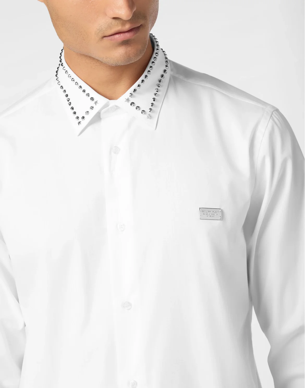 Shirt Sugar Daddy Cut LS Studs, цвет: Белый